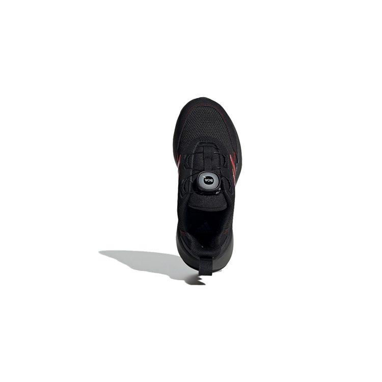 adidas Rapidarun Boa Amortiguación Caña Baja Zapatillas de Running para Niños Negro Rojo Niños de 3 a 7 Años FU7314