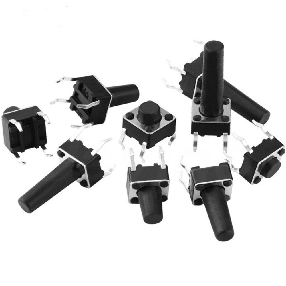 200pcs 4 Feet Key Switch Kit 6*6 Size Tact Push Button Switch Universal Switch Electronic Projects