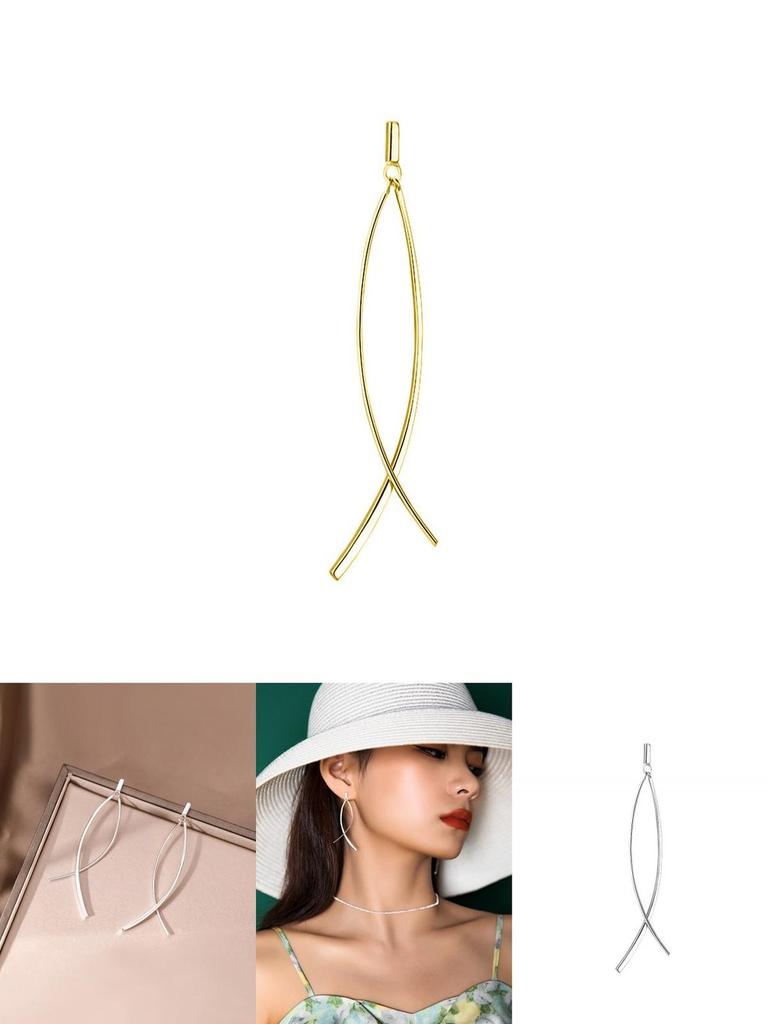 Stylish Crossed Line Earrings Japanese Ol Style Sweet And Charming Personalized