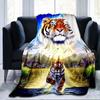 Tiger Blanket Wildlife Blanket 3D Printed Cartoon Throws Blanket Flannel Blanket Family Pet Cover Blanket Sofa Blanket Gift