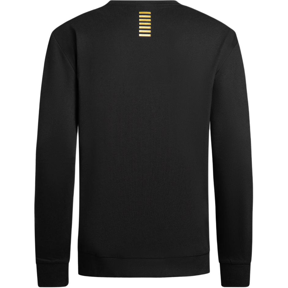 Emporio Armani EA7 FW24 Logo Rundhals Langarm Sweatshirt Herren sweatshirt Schwarz 8NPM30-PJVRZ-0208