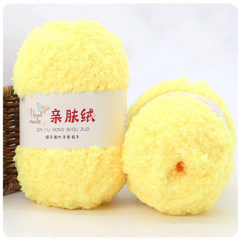 50 g/Bündel Chenillegarn, weicher, dünner Korallensamt-Handtuchfaden zum Stricken, Häkelgarn, Handstricken, Häkeln, DIY-Pullover, Puppen