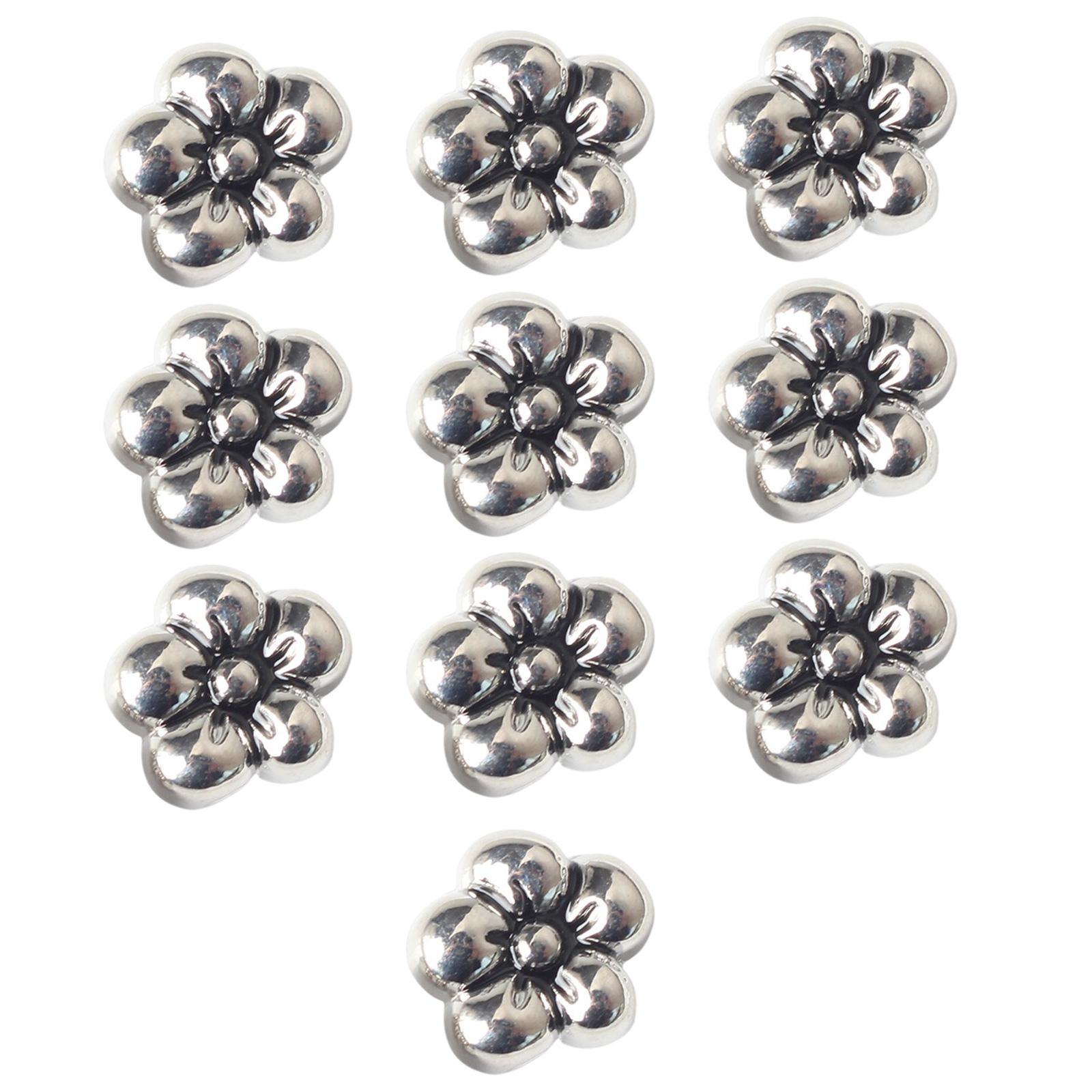 

Набор из 10 бусин с отверстиями для цветов, бусины с искусственными цветами, стильные бусины с отверстиями, принадлежности для самостоятельного изготовления браслета и ожерелья