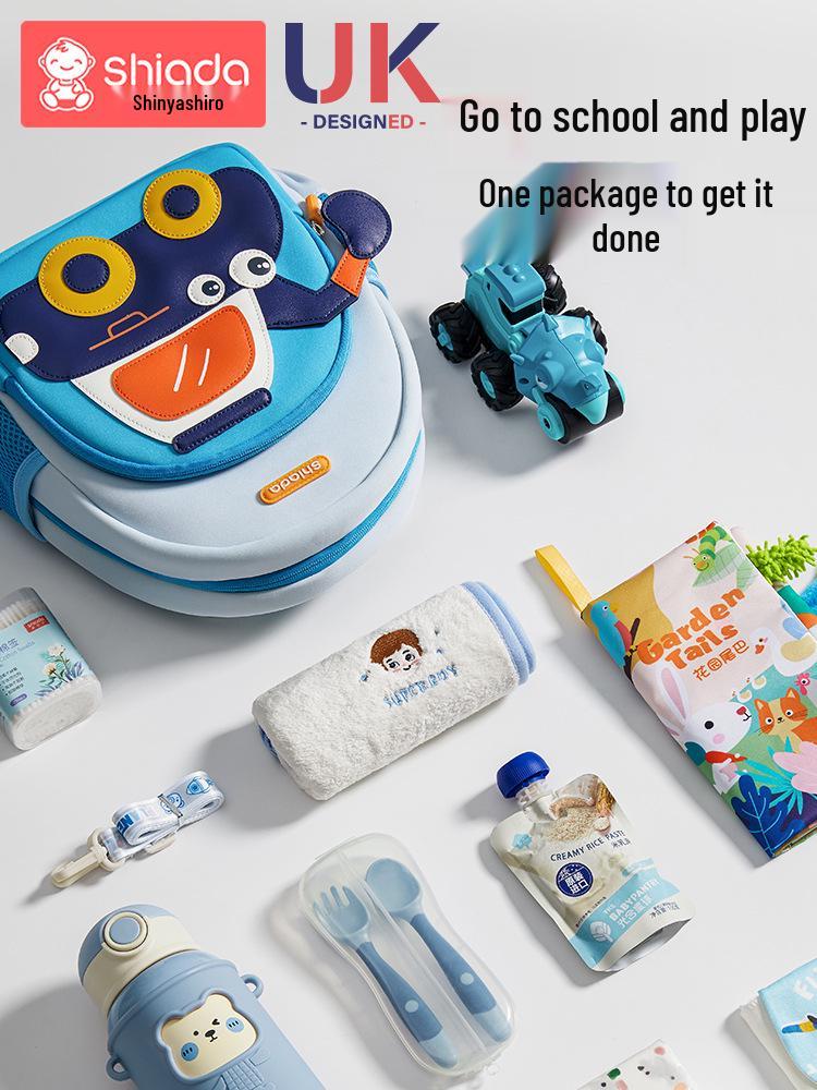 Lightweight Cartoon Kindergarten Backpack: Cute Large-Capacity, Anti-Lost Design for Boys and Girls