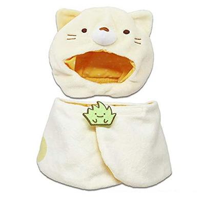 Naitou Design Sumikkogurashi Plush Costumer Cat, Medium, for Plush Toys (Ages 6+), Hood Size: Approx. 15cm Wide