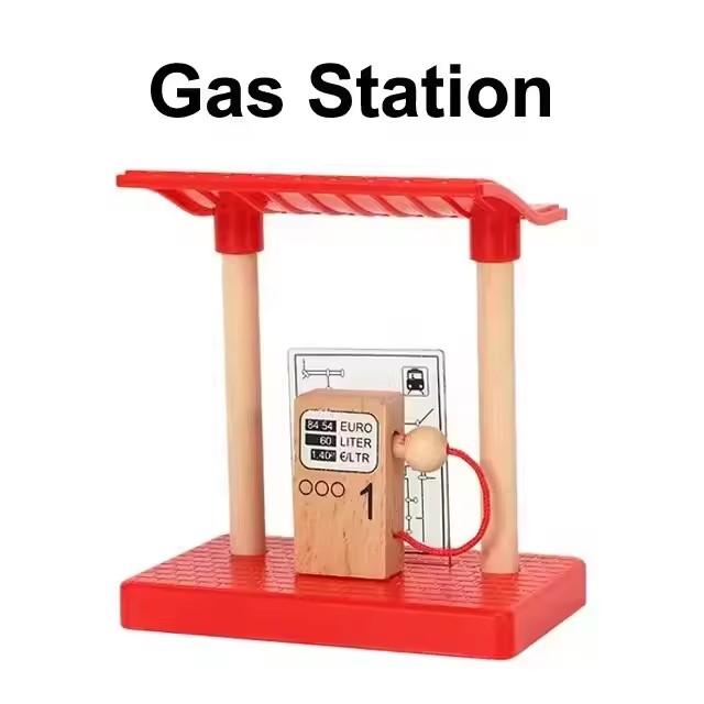 New Kinds of Wooden Tracks Accessories Beech Wood Railway Train Track Bridge Tunnel Station Fit for Wood Tracks Toys for Kids