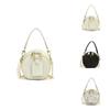 Unisex Pu Mini Circular Bag With Stitching Details For Kids And Toddler Accessories