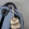 Fox Racoon Fur Tail Keychain Exaggerated Berserk Cute Chain Bags Charm Animal Couple Handbag Gift Pendant Key lanya Accessories