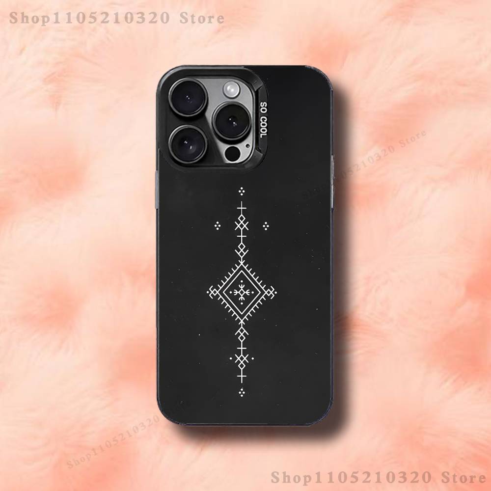 

B-Berber Flag Symbol Text Phone Case For iPhone 17,16,15,14,13,12,11,Pro,Max,Plus,E,Air,Mini Black Tpu Cover iPhone14Pro