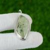 925 Silver Marquise Moss Prehnite Gemstone Bezel Daughter Trendy Pendant Jewelry