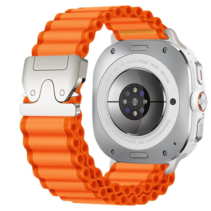 Nylonový námořnický řemínek pro Samsung Galaxy Watch Ultra 2025/7 47mm Prodyšný pásek Parachute přezka Pro Galaxy Ultra 47mm Náramek