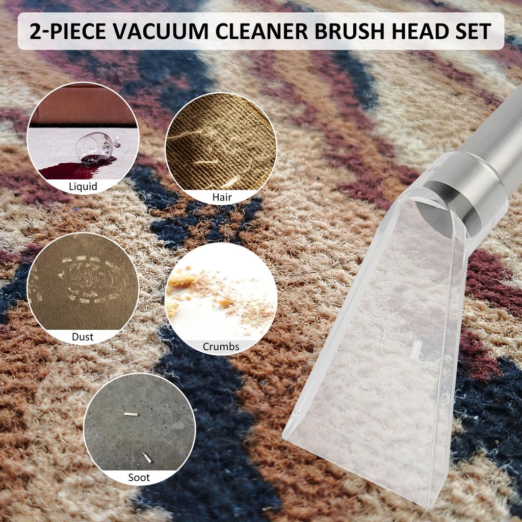 2PCS 38mm Vacuum Cleaner Extraction Nozzle Spin Brush Head Vacuum Cleaner Attachment Sofa Carpet Cleaning