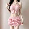 [Glutinous Rice Sweetheart] Split Swimsuit Women's Cake Skirt Split Two-piece Skinny Girl Sweet Girl Swimsuit Women
