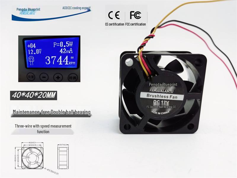 

Brand New 4020 Silent 4cm Double Ball Bearing 12V Cooling Fan for Motherboard