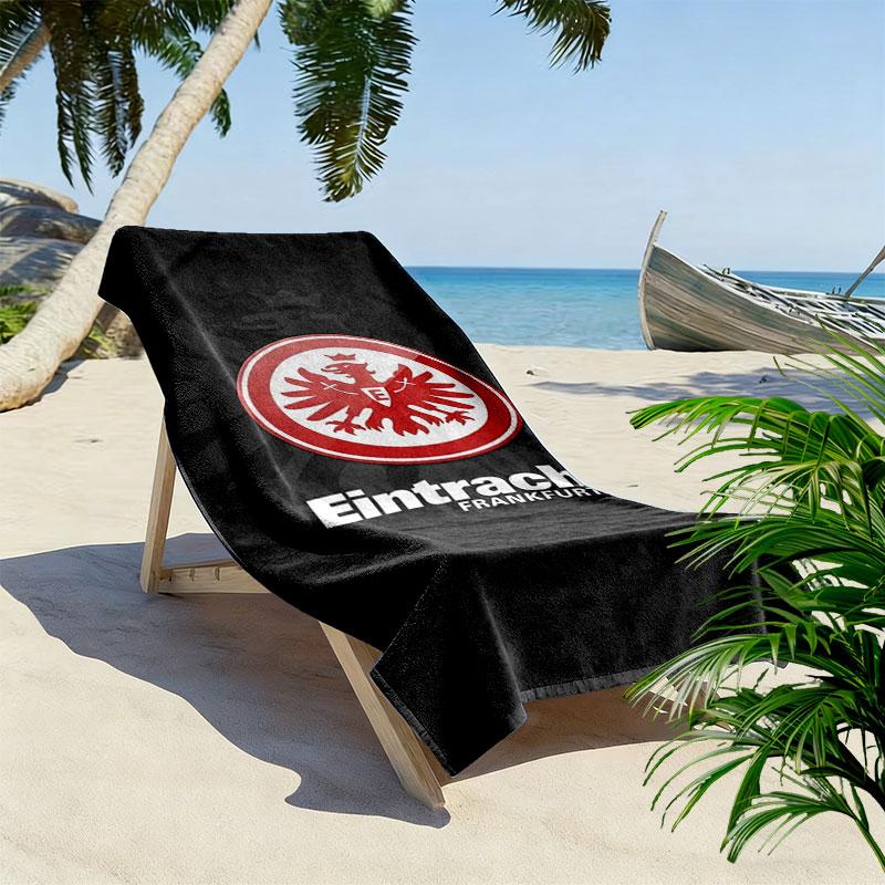 Eintracht Frankfurt Print Beach Towel, Large Soft Quick Dry Towel for Beach Camping Swimming
