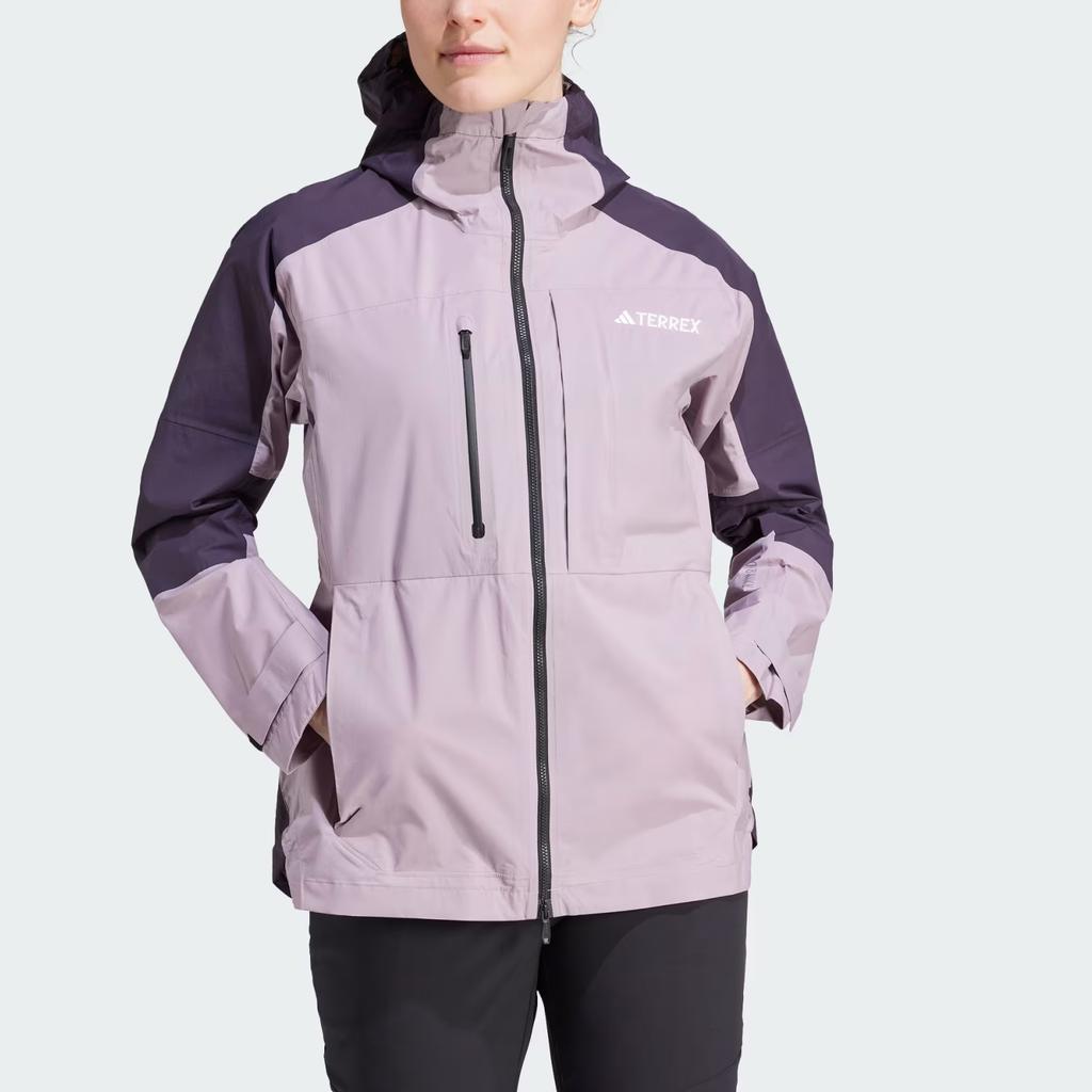 Adidas Terrex Xploric RAIN.RDY Windproof Waterproof Hiking Jacket Women Jackets Fig Aurora-Black IP1441