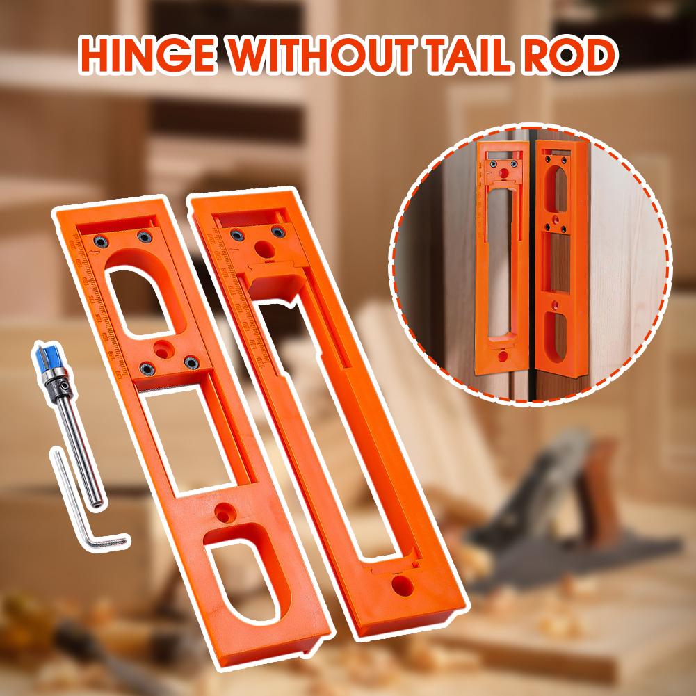 Door Hinge Mounting Template Kit, Hinge Router Template & Installation Tool for 3-5" Hinges Adjustable 3D Hinge Punching Mo K9L7
