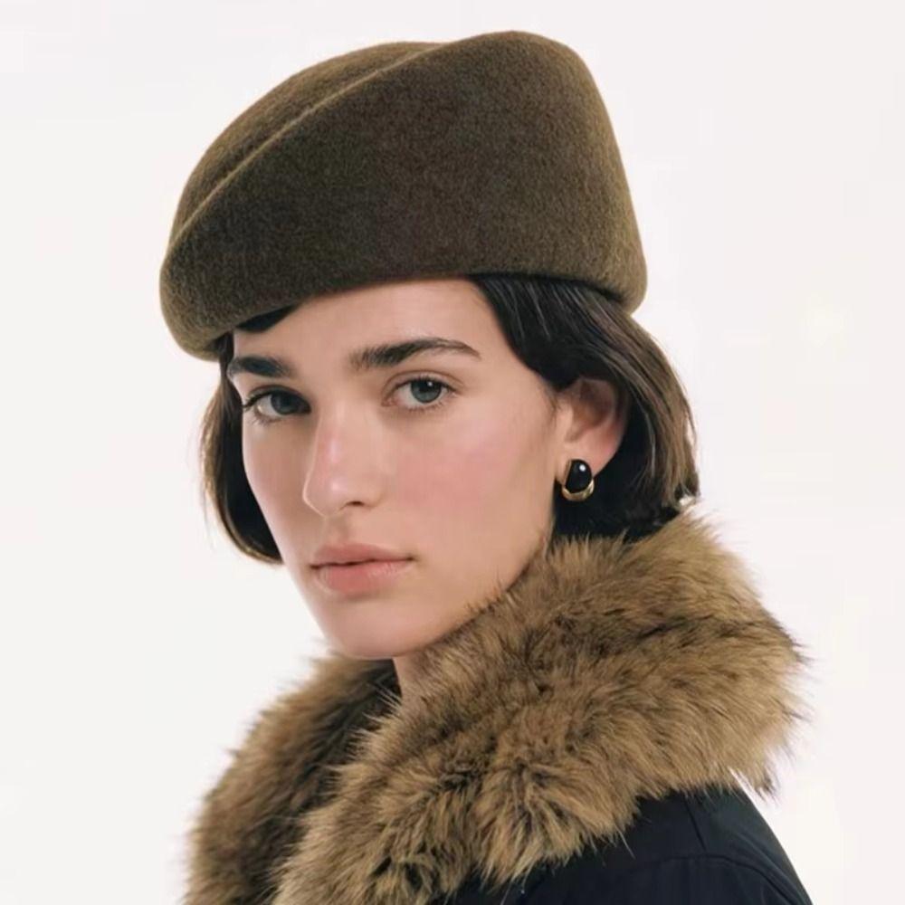 Elegante Pillbox-Hüte Fedoras Fedora-Hüte Uniform Stewardessenhüte Wollene Zylinder für Auftritte