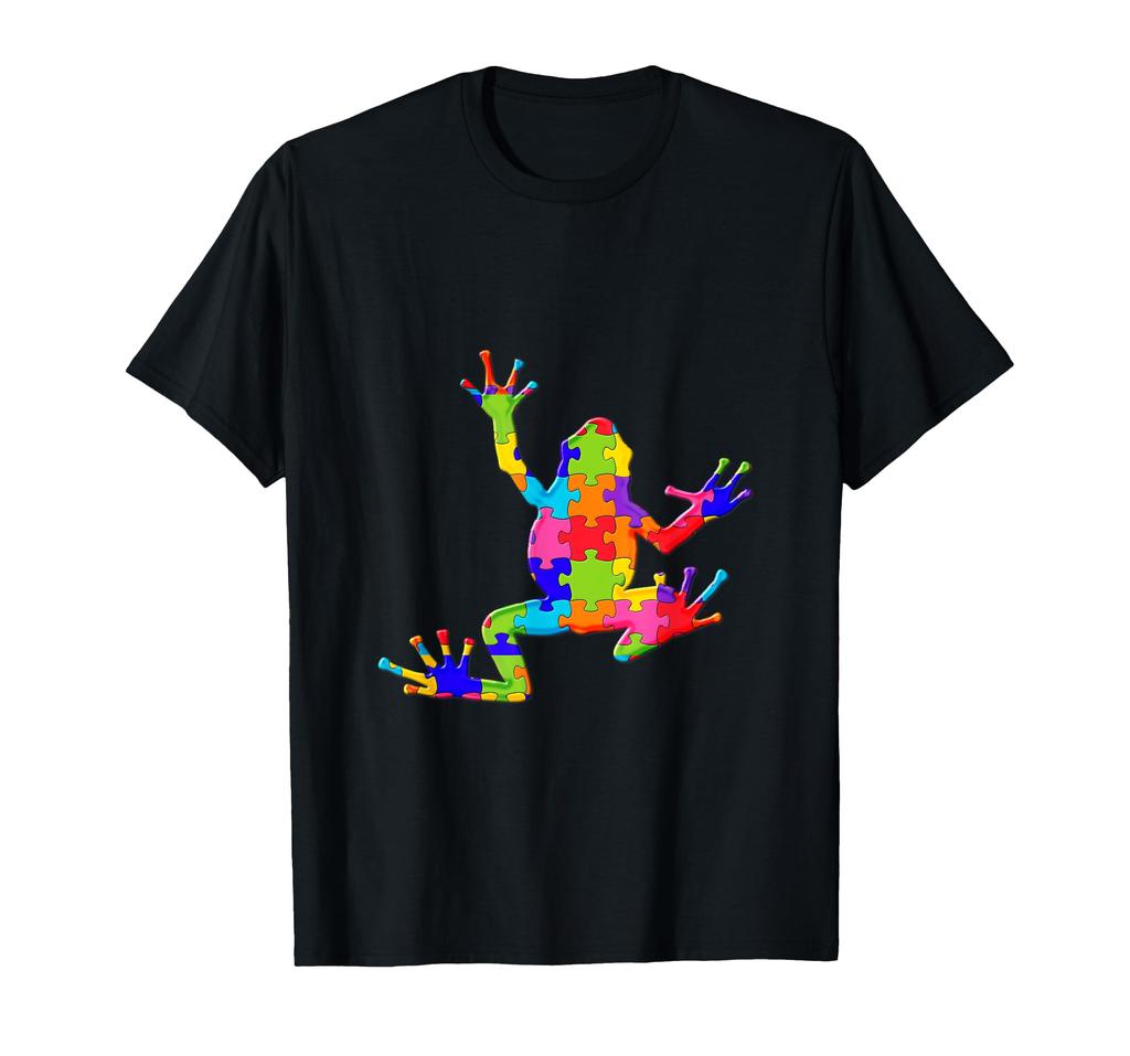 Frog Amphibian Jigsaw Puzzle Autism Puzzle T-Shirt