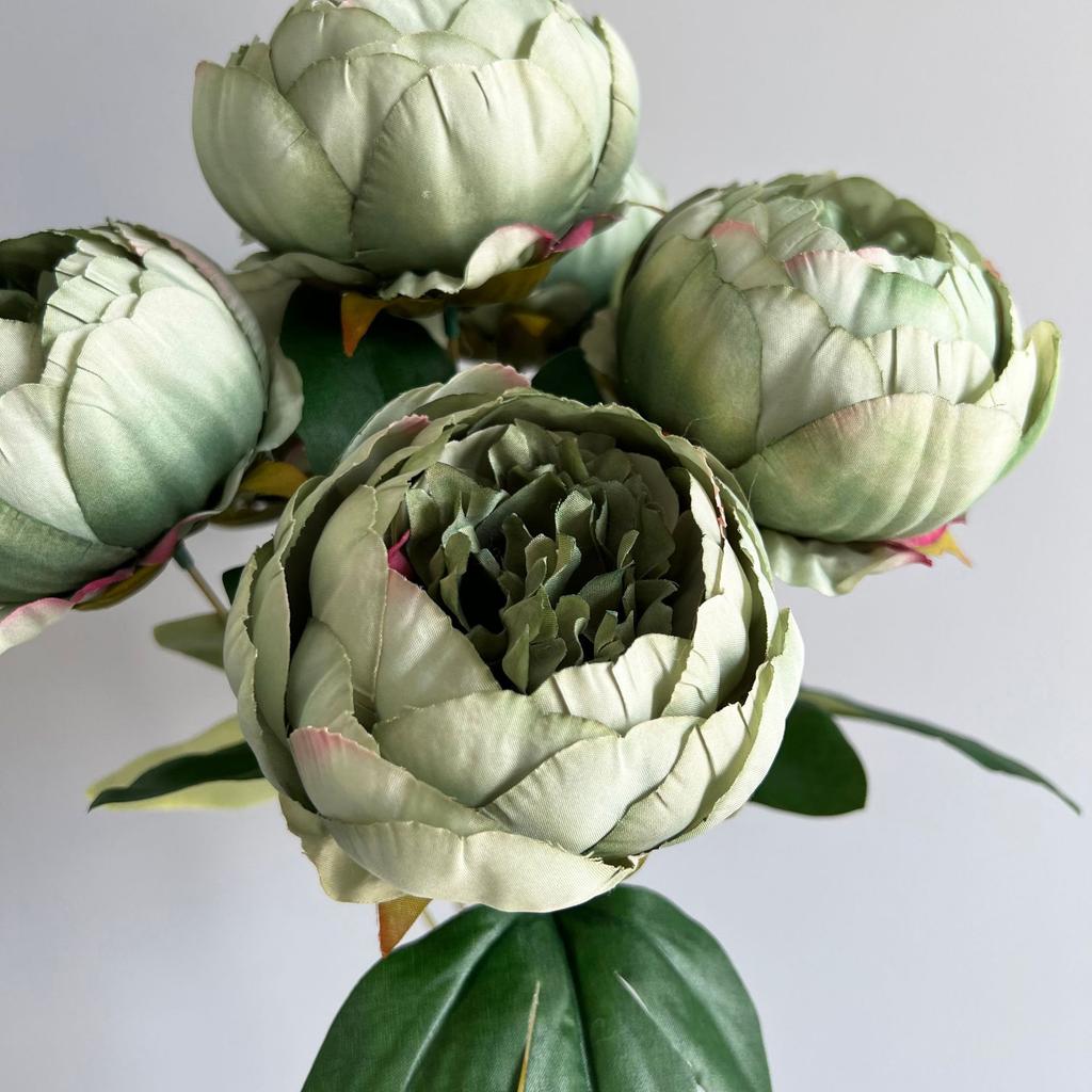 Artificial Peony Silk Flowers Bouquet Fake Flowers Arrangement Vintage Wedding Decoration Home Decor 1 Bunch 7 Head