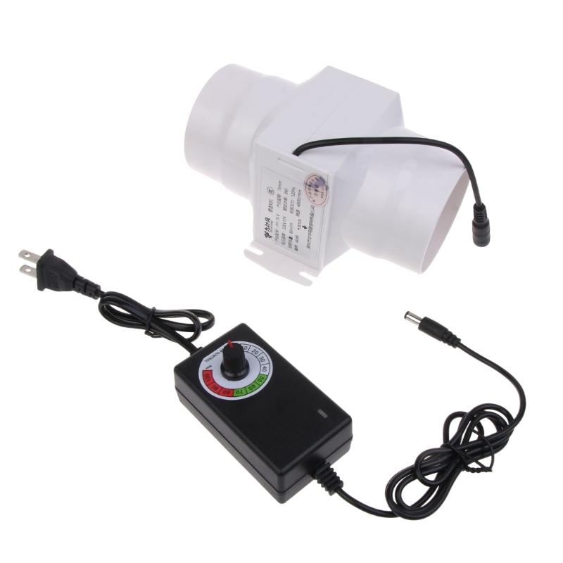 75mm Abluftventilator Heim Inline Rohrkanalventilator Für Badezimmer Abzug Belüftung Drehzahlregelnd Luftreiniger Ventilator