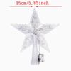 15cm Christmas Glowing Tree Topper Five-pointed Star Transparent LED Shining Lamp Xmas Colorful TopStar Ornaments Navidad Decora