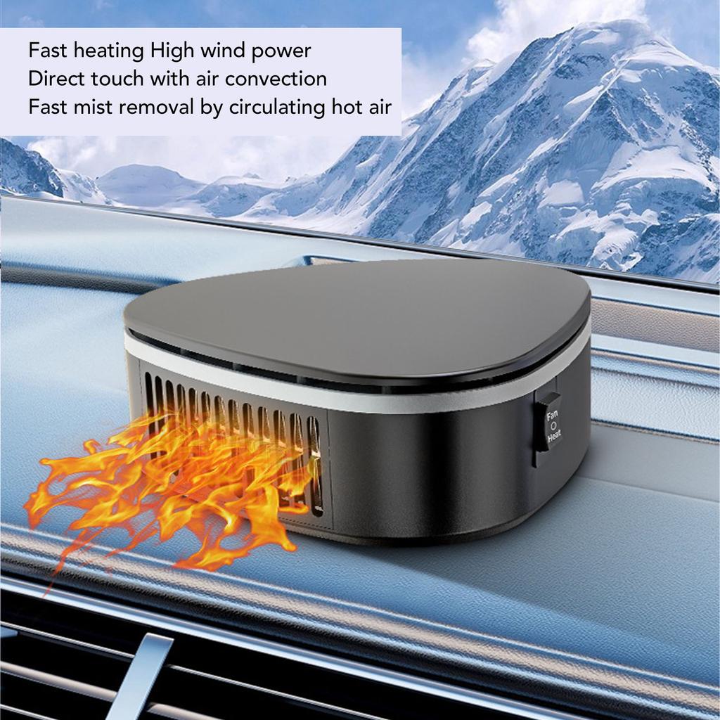 12V Car Heater 120W 2 Gears Car Cooling Heating Fan for Defogging Defrosting Snow Removal