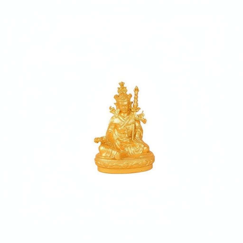 Miniature Golden Buddha Statue Palm Size Small Portable Buddhist Figurine Sitting Buddha Statue Feng Shui Religious Decor