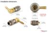 Nakamichi FanLock Excel Series 24k Gold Plated Right Angle Banana Plugs 10 AWG 18 AWG Gauge Size 4mm for Speaker Amplifier Stereo Home Theater Radio