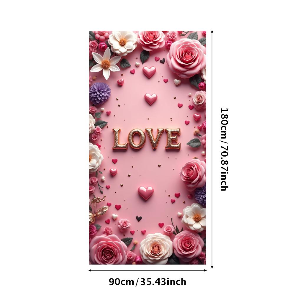 Decorative Backdrop Romantic Floral Background Beautiful Banner for Wedding