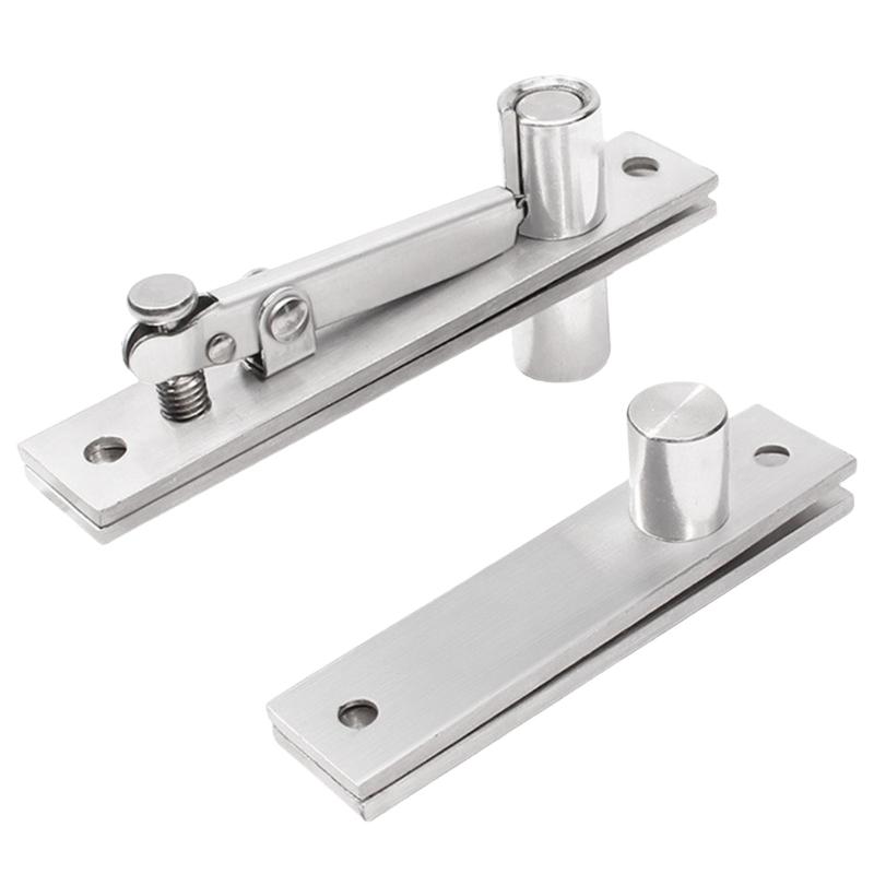 2Pcs Heavy Duty Pivots Hinge Stainless Steel Concealed Door Hinge 360/90 degree Rotating Shafts Wood Door Hinge Enduring