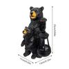 Solar Lights Solar Powered Bear Statue Decorative Lights Resin Figurine Statues Lamps for Garden Decor Lawn Yard Outside Home