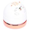 Cute Animal Design Desktop Vacuum Cleaner USB Charging Mini Dust Catcher for ChildrenCat Pattern
