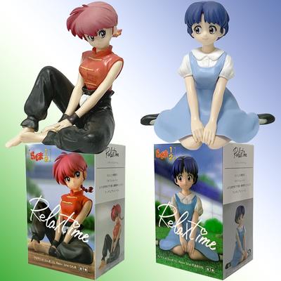 NEW In Stock 10CM Ranma 1/2 Tendou Akane Ranma PVC Anime Figure Periphery Kawaii Sitting Toys Desktop Car Ornaments Model Gifts