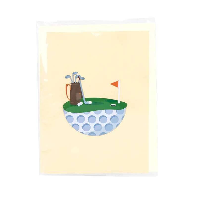 Pop Up Creative 3D Greeting Card Sports Golf Handmade Gift Paper Carving Gifts Thank You Cards For Business
