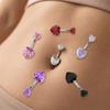 Heart Belly Piercing Internal Thread Body Jewelry Sexy Navel Rings  Girl