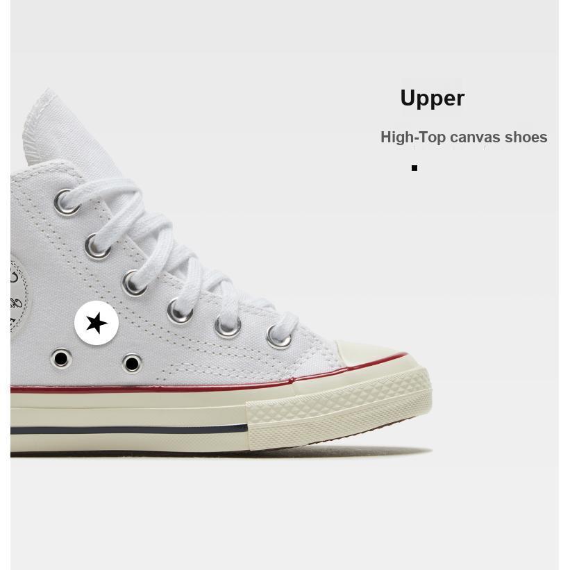Converse Chuck 70 Vintage Canvas High PS White Garnet Kids Sneakers Egret 368984C