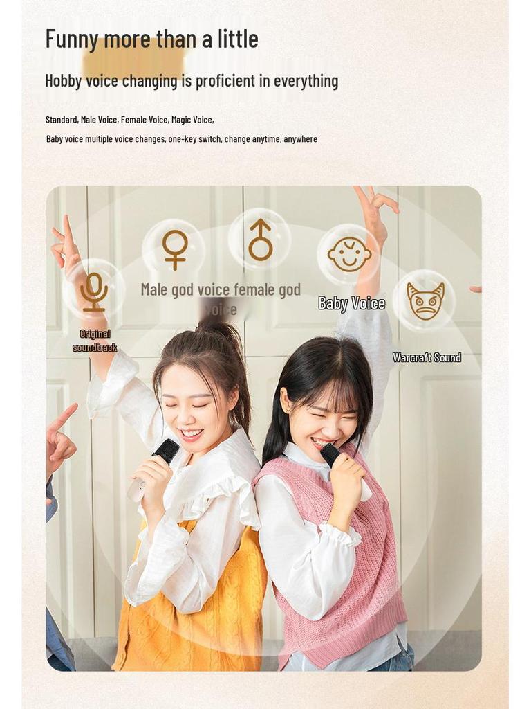 Y9 Dual-Mikrofon Bluetooth-Lautsprecher mit Liedtextanzeige - Tragbares Drahtloses KTV-Audiosystem