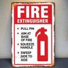 Vintage Fire Extinguisher Metal Tin Sign Garage Bar Wall Art Home Decor