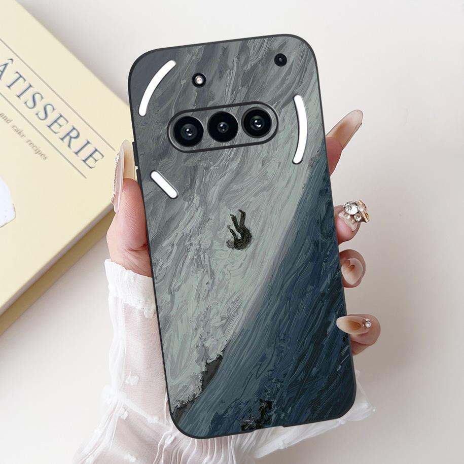 For Nothing Phone 3A Case A059 Cover Fashion Flower Soft Silicone Black Shockproof Cover On Nothing Phone3A 3 A 3APro A059P Capa