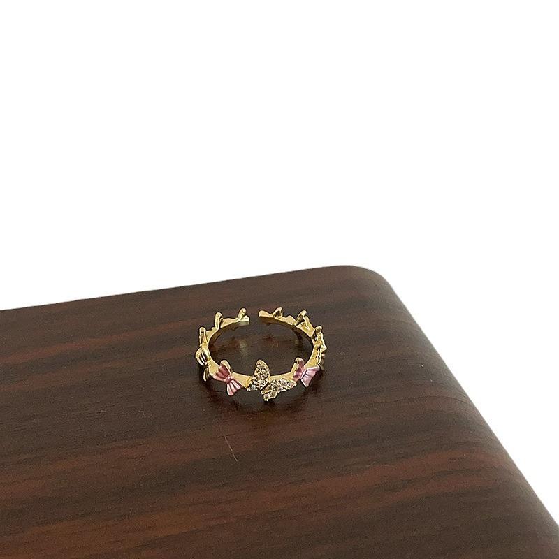 Light Luxury High-End Shell Flower Butterfly Open Ring Female Simple Niche Design Personalized Versatile Ring Ring