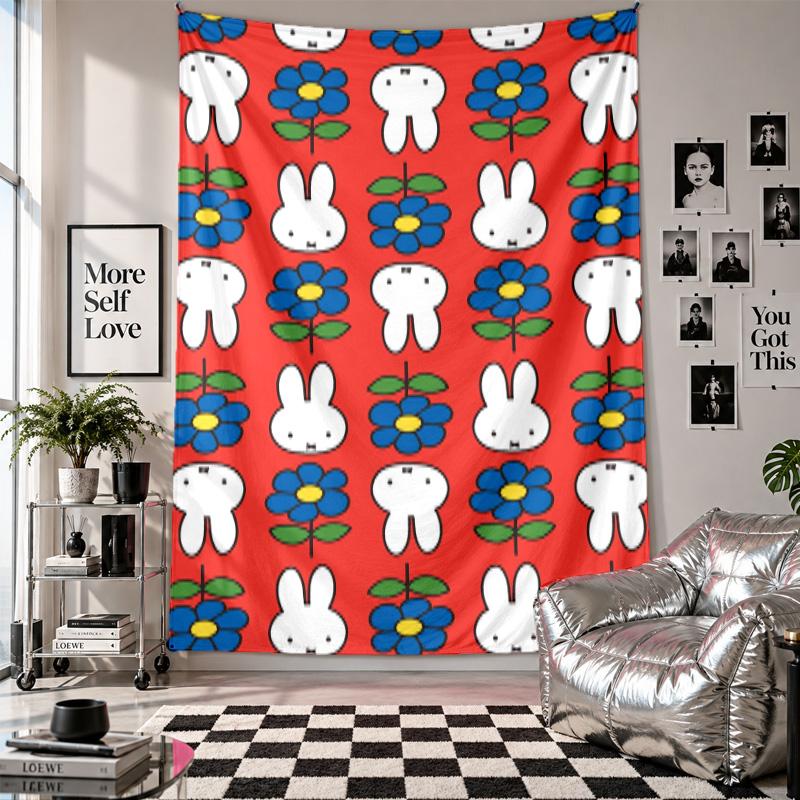 Wall TapestryMiffy Art Hanging Cloth Decorative Background Cover for Room Decoration