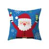 Christmas Theme Cute Santa Claus Print Pattern Cushion Cover Home Living Room Sofa Decoration Pillow Pillow Cover