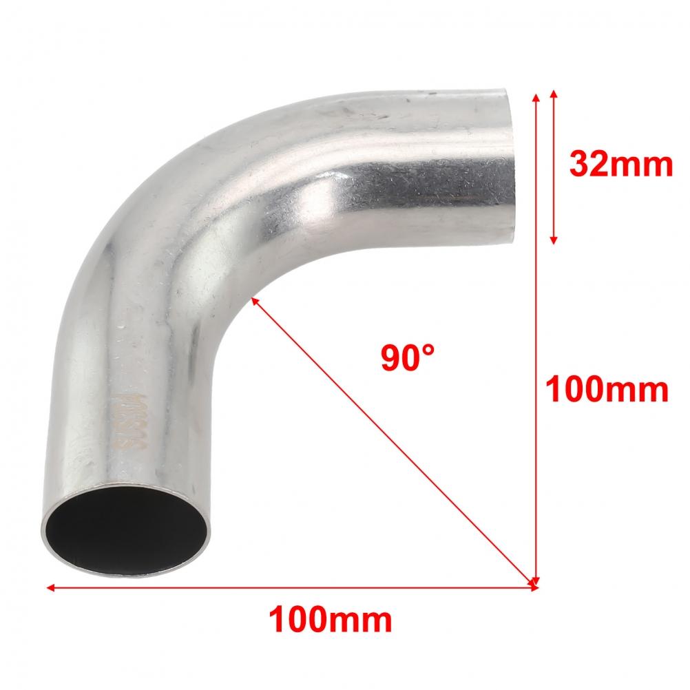 Albue 90° i rustfritt stål Tilbehør DIY Ekstra rør