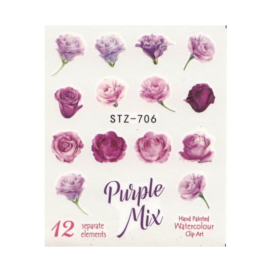 Nail Water Decals Transfer Flower Leaves Butterfly Nail Art Stickers Nail Art Manicure DIY