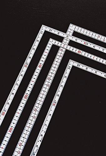 Shinwa Sokutei Curved Ruler, Same Thickness, Front and Back, Masterpiece, White, 30cm, 11100