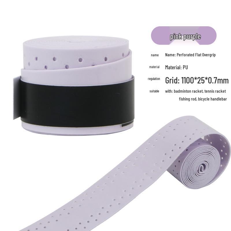 Perforated PU Overgrip: Non-slip Sweatband for Badminton & Tennis Rackets