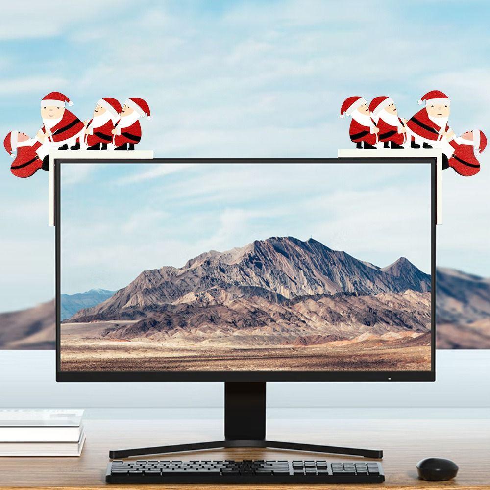 1 Pair Wooden Craft Christmas Door Frame Decorative Faceless Old Man Pendant  Window