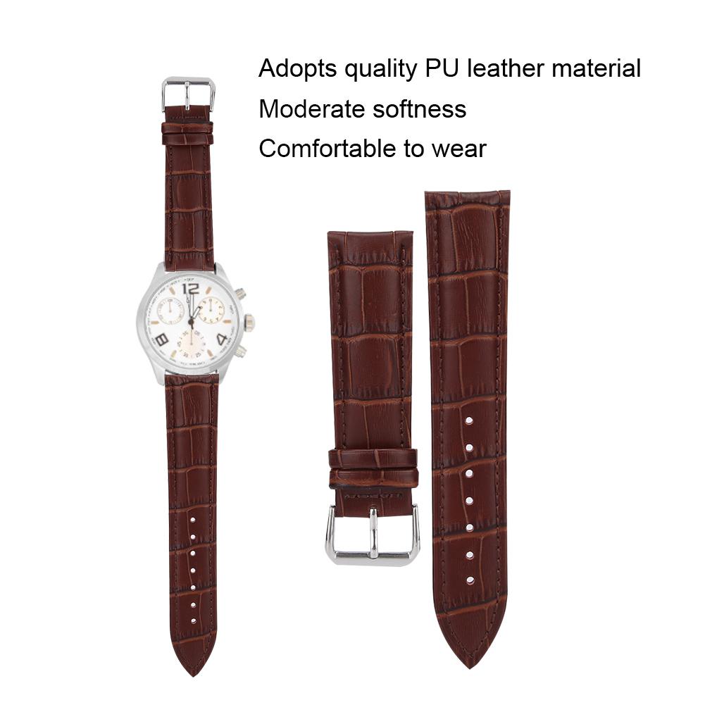 Unisex Adjustable Watch Strap Quality Watchband Exquisite Replacement Accessory (22mm)Brown