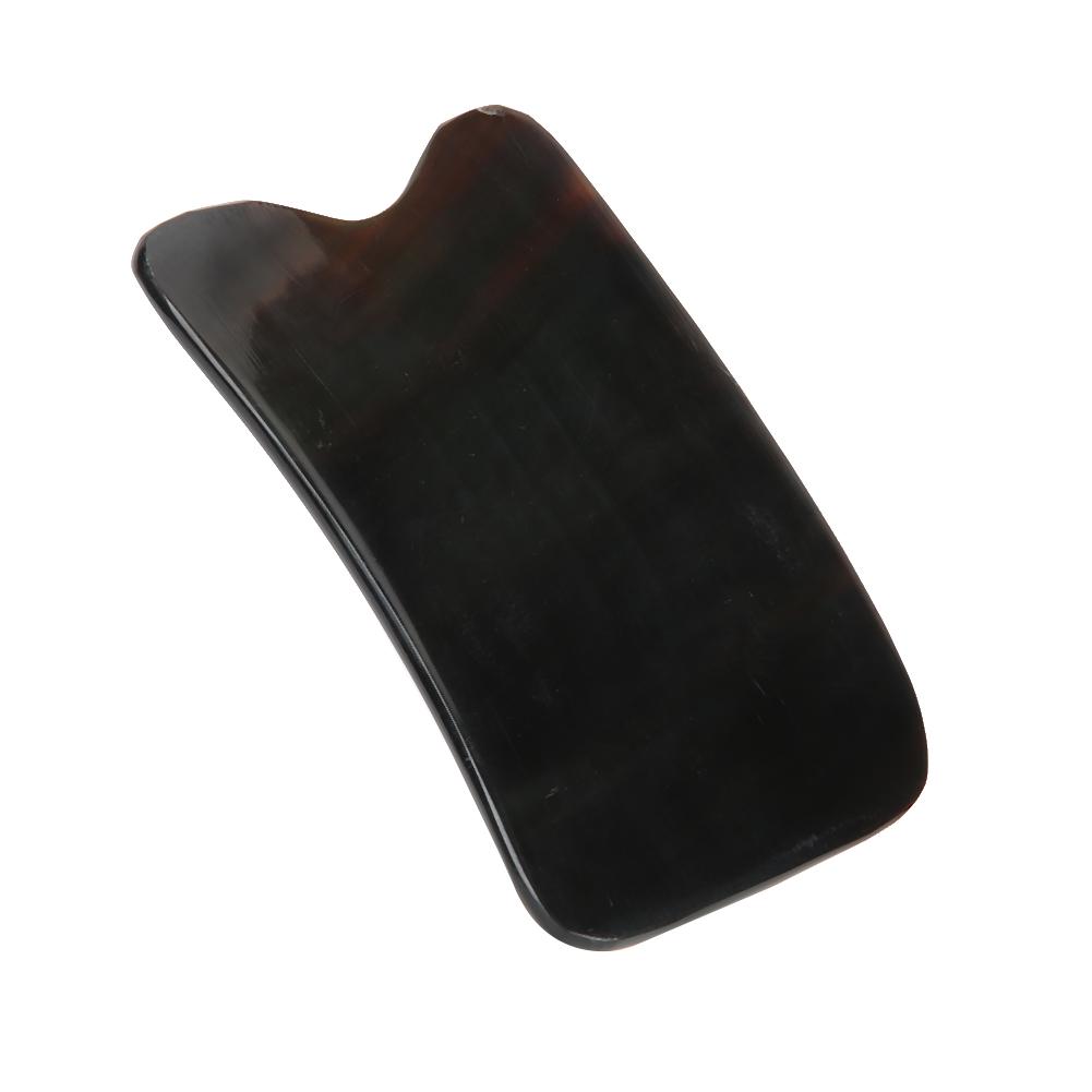 

Black Ox Horn Scraping Board Body Acupuncture Therapy Muscle Pain Relief Gua Sha Tool
